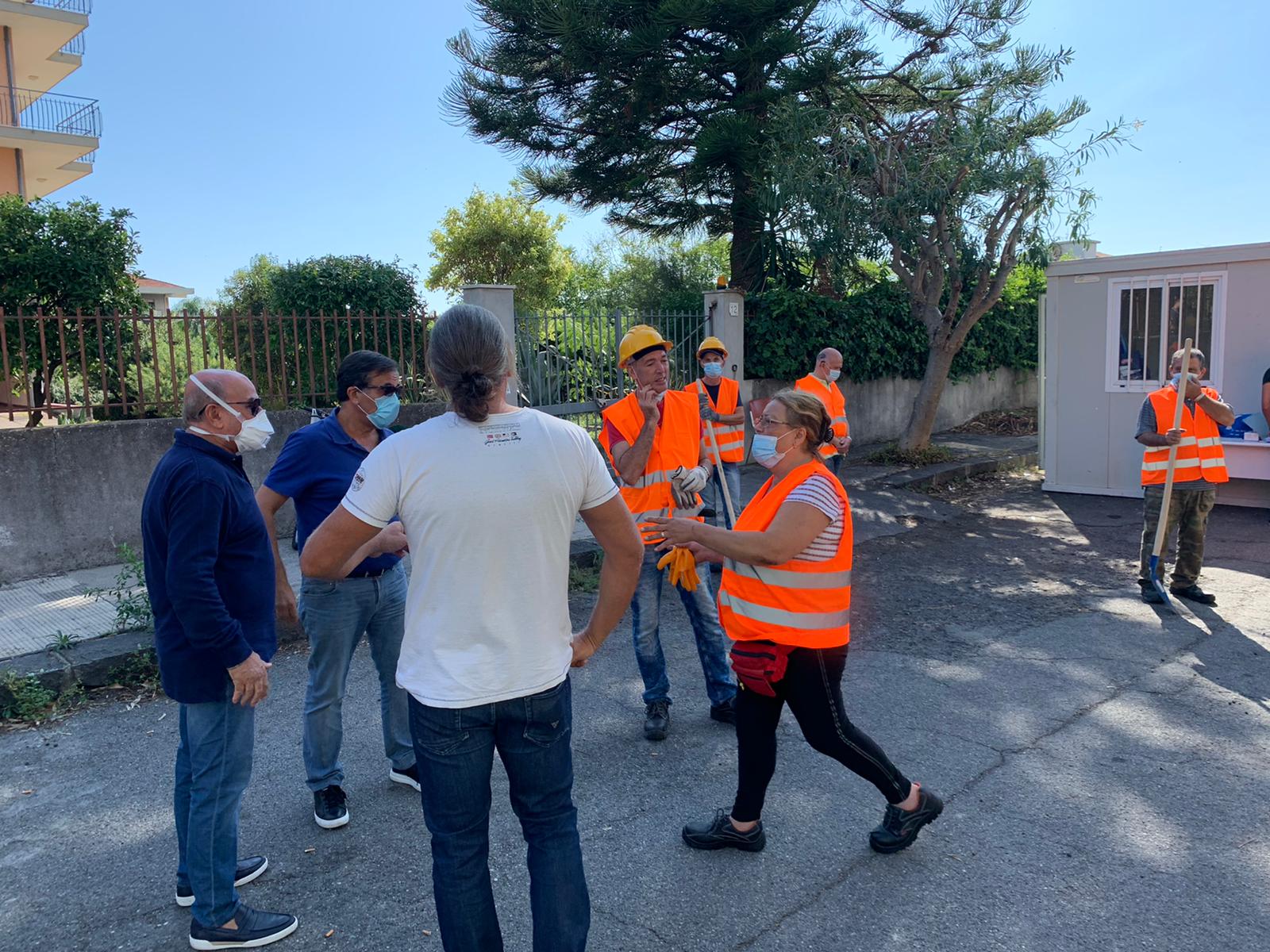 Cantieri regionali a riposto e torre archirafi, sopralluogo del sindaco e assessore caltabiano