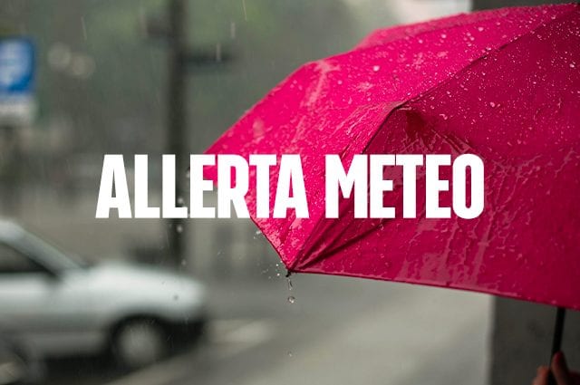 Allerta meteo arancione per domenica 18 luglio 2021